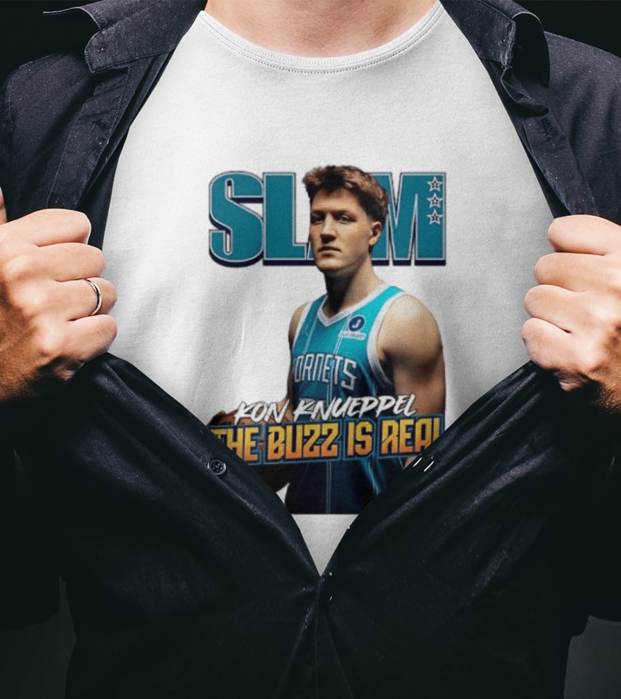 SLAM Kon Knueppel The Buzz Is Real Hornets Basketball T-Shirt