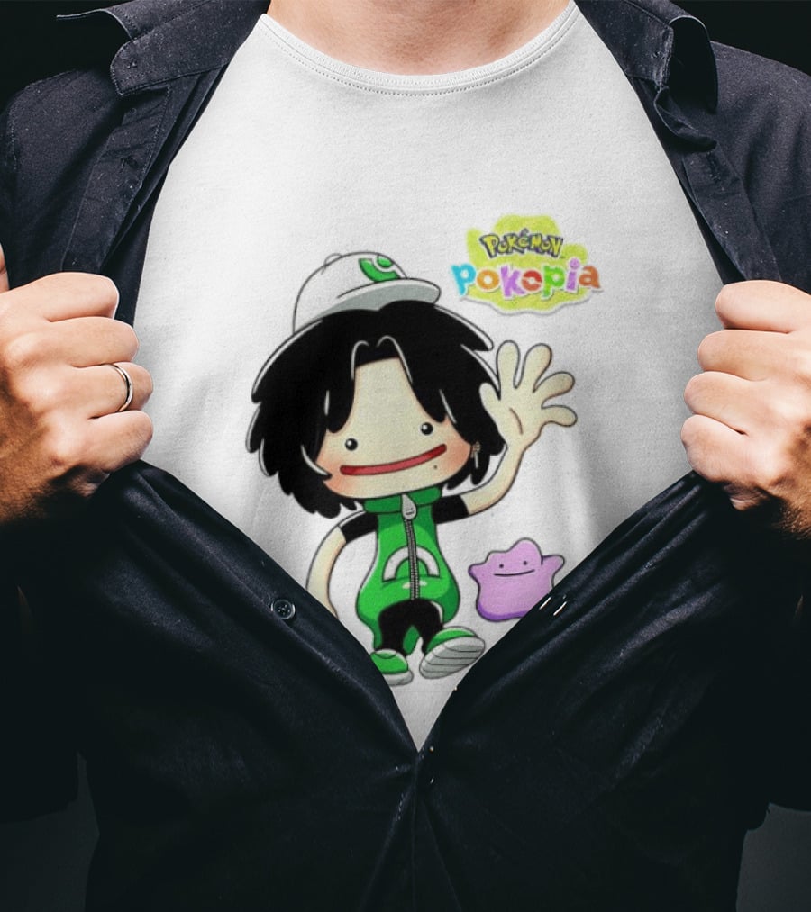 Pokemon Pokopia Cartoon Character With Ditto T-Shirt