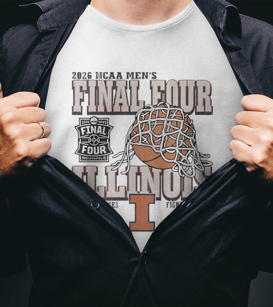 2026 NCAA Men's Final Four Illinois Fighting Illini Basketball 6 Appearances T-Shirt