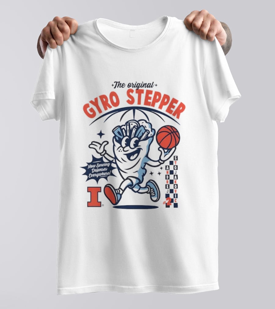 The Original Gyro Stepper Illinois Fighting Illini Basketball T-Shirt