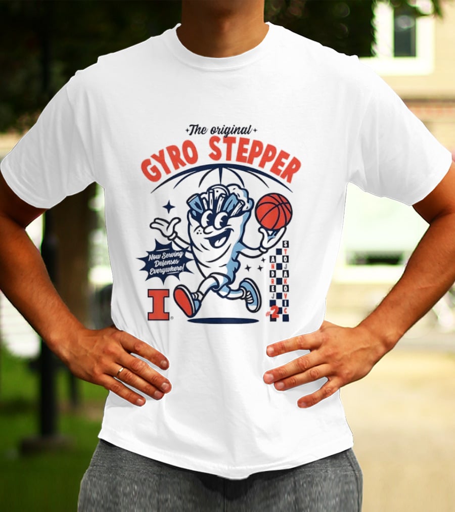 The Original Gyro Stepper Illinois Fighting Illini Basketball T-Shirt