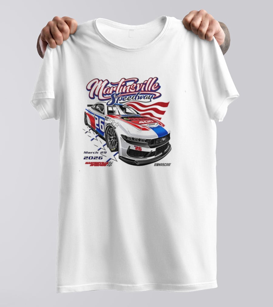 Martinsville Speedway 2026 March Race Event Nascar Car 36 T-Shirt