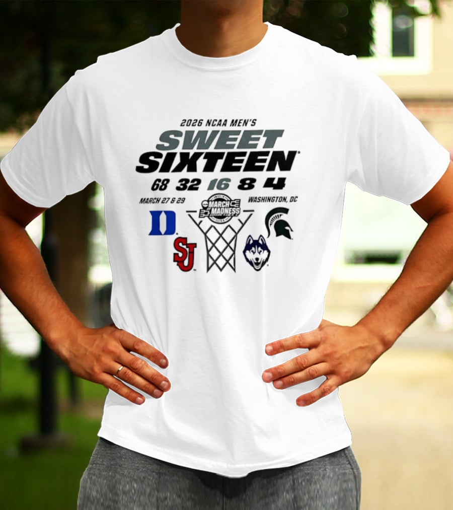 2026 NCAA Men's Basketball Sweet Sixteen March Madness Washington DC Matchup Logos T-Shirt