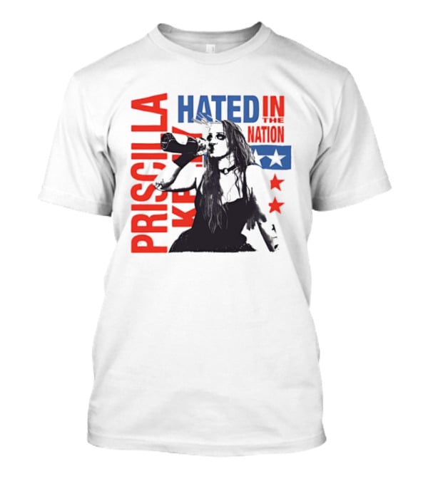 Priscilla Kelly NXT Hated In The Nation Bold Red And Blue T-Shirt
