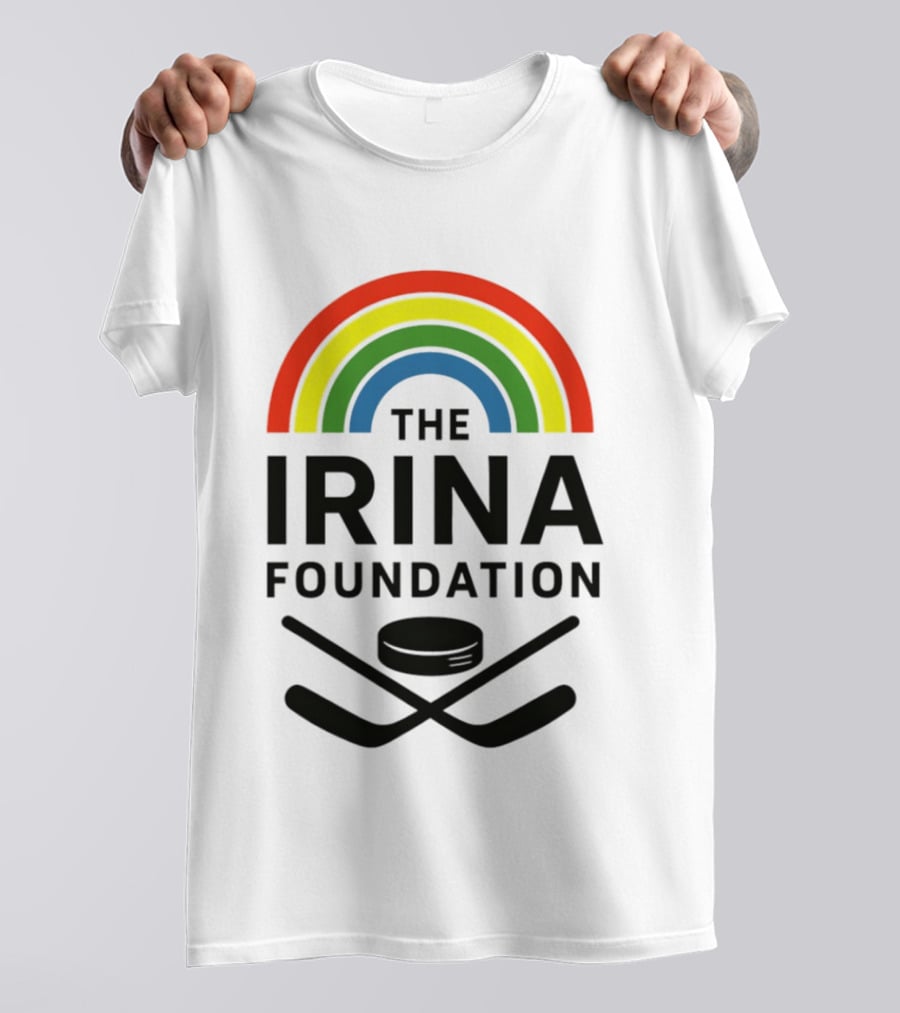 The Irina Foundation Rainbow Hockey Heated Rivalry Shane Ilya T-Shirt