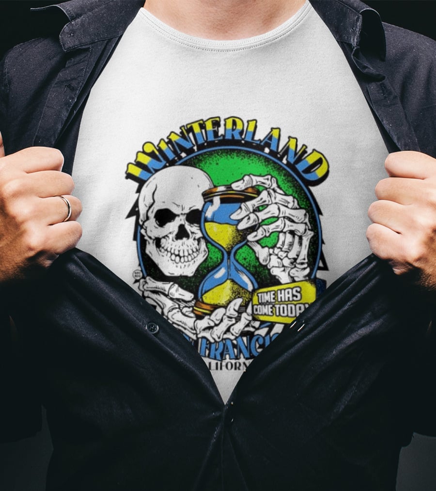 Winterland San Francisco California Skeleton Time Has Come Today T-Shirt