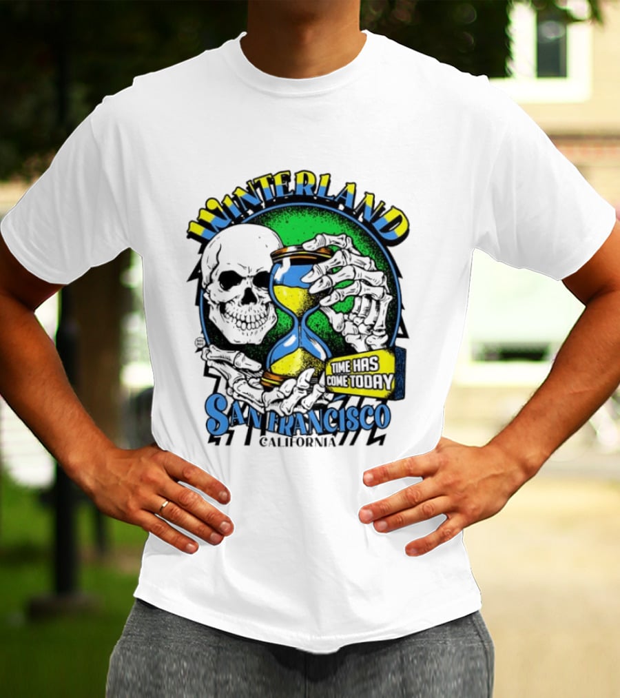 Winterland San Francisco California Skeleton Time Has Come Today T-Shirt