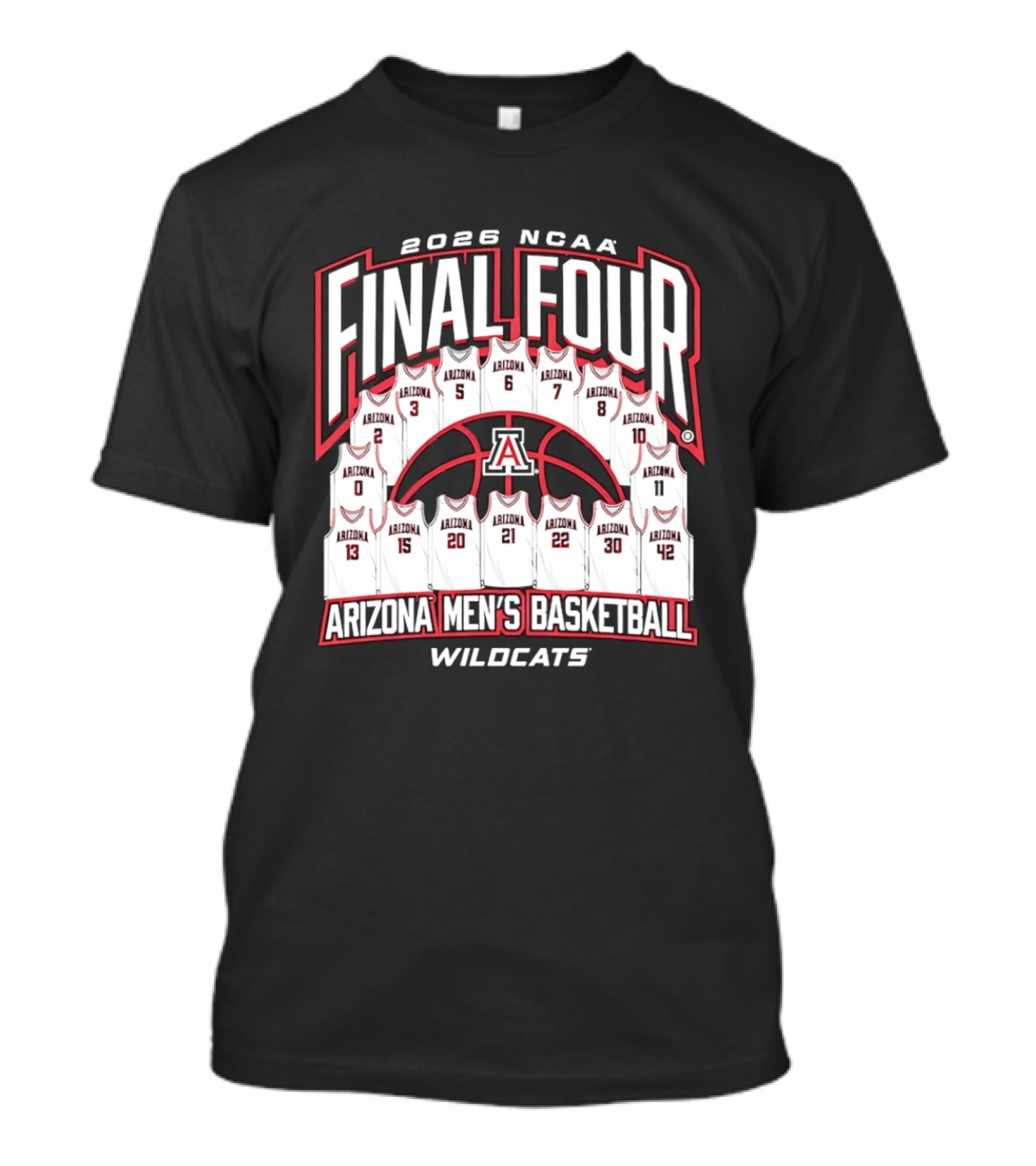 2026 NCAA Final Four Arizona Men's Basketball Wildcats T-Shirt