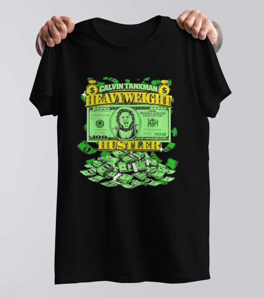 Calvin Tankman Heavyweight Hustler Dollar Bill Graphic Money T-Shirt