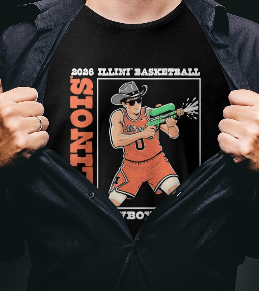 2026 Illinois Basketball Cowboy Mirk T-Shirt