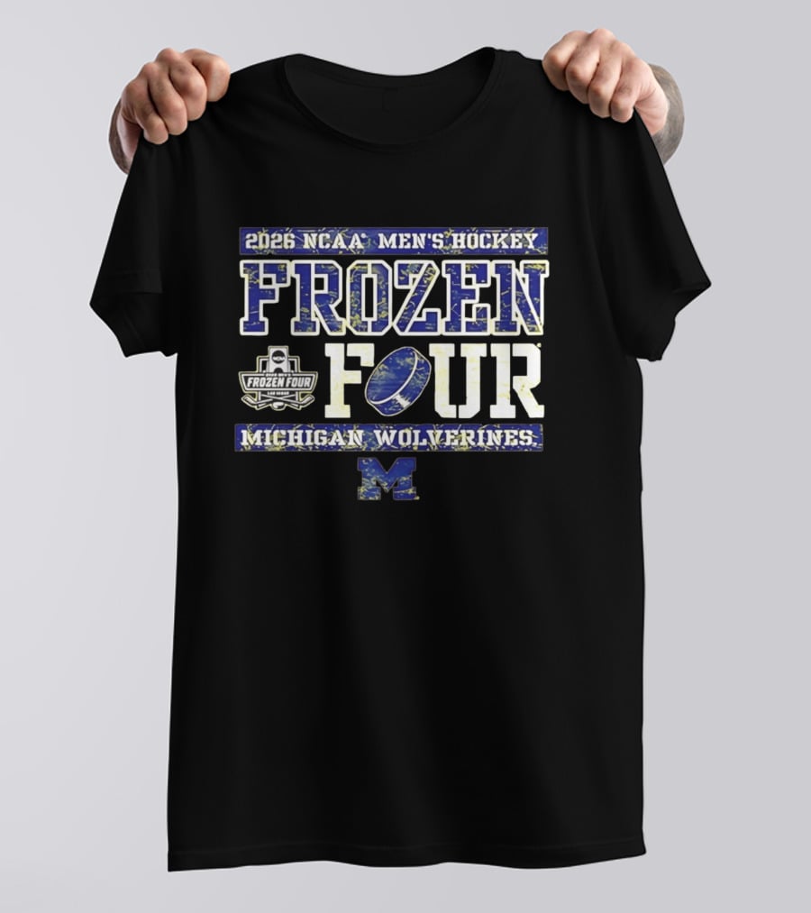 2026 NCAA Men's Hockey Frozen Four Michigan Wolverines T-Shirt