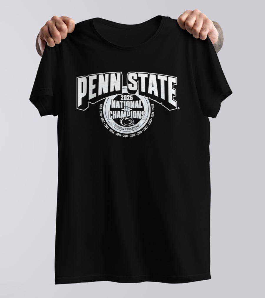 Penn State 2026 National Champions Wrestling 14X T-Shirt