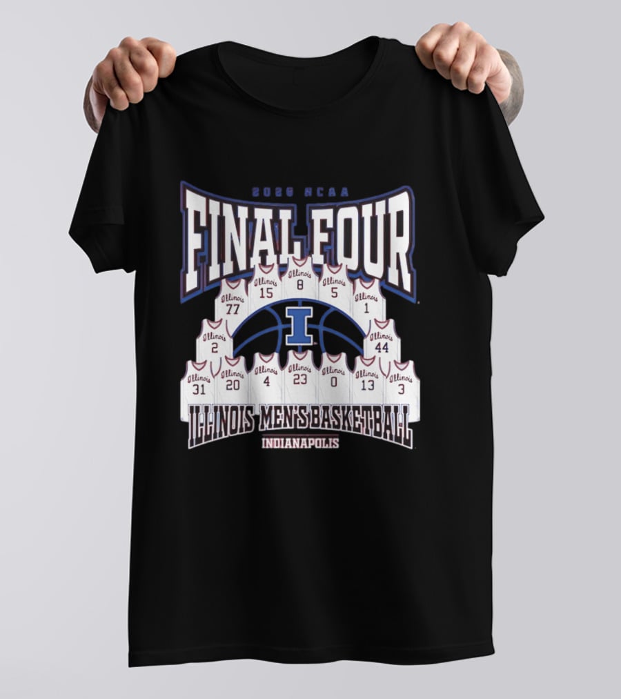 2026 NCAA Final Four Illinois Men's Basketball Indianapolis T-Shirt