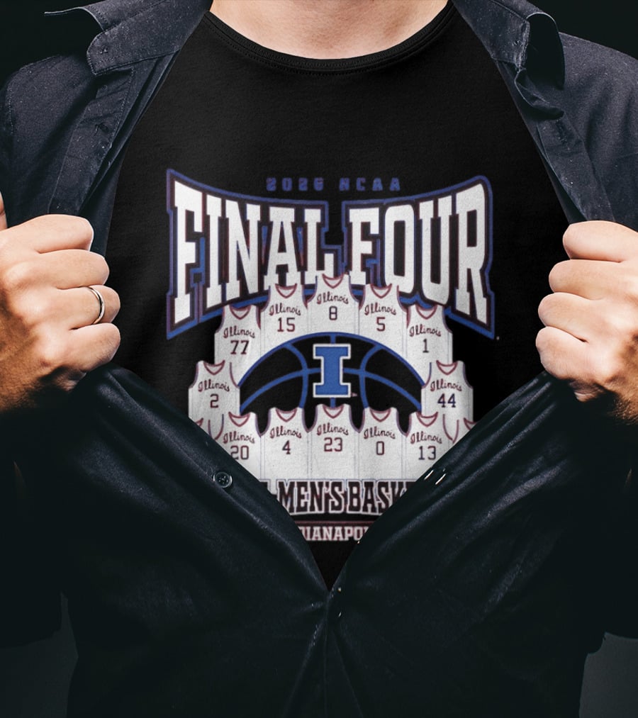 2026 NCAA Final Four Illinois Men's Basketball Indianapolis T-Shirt
