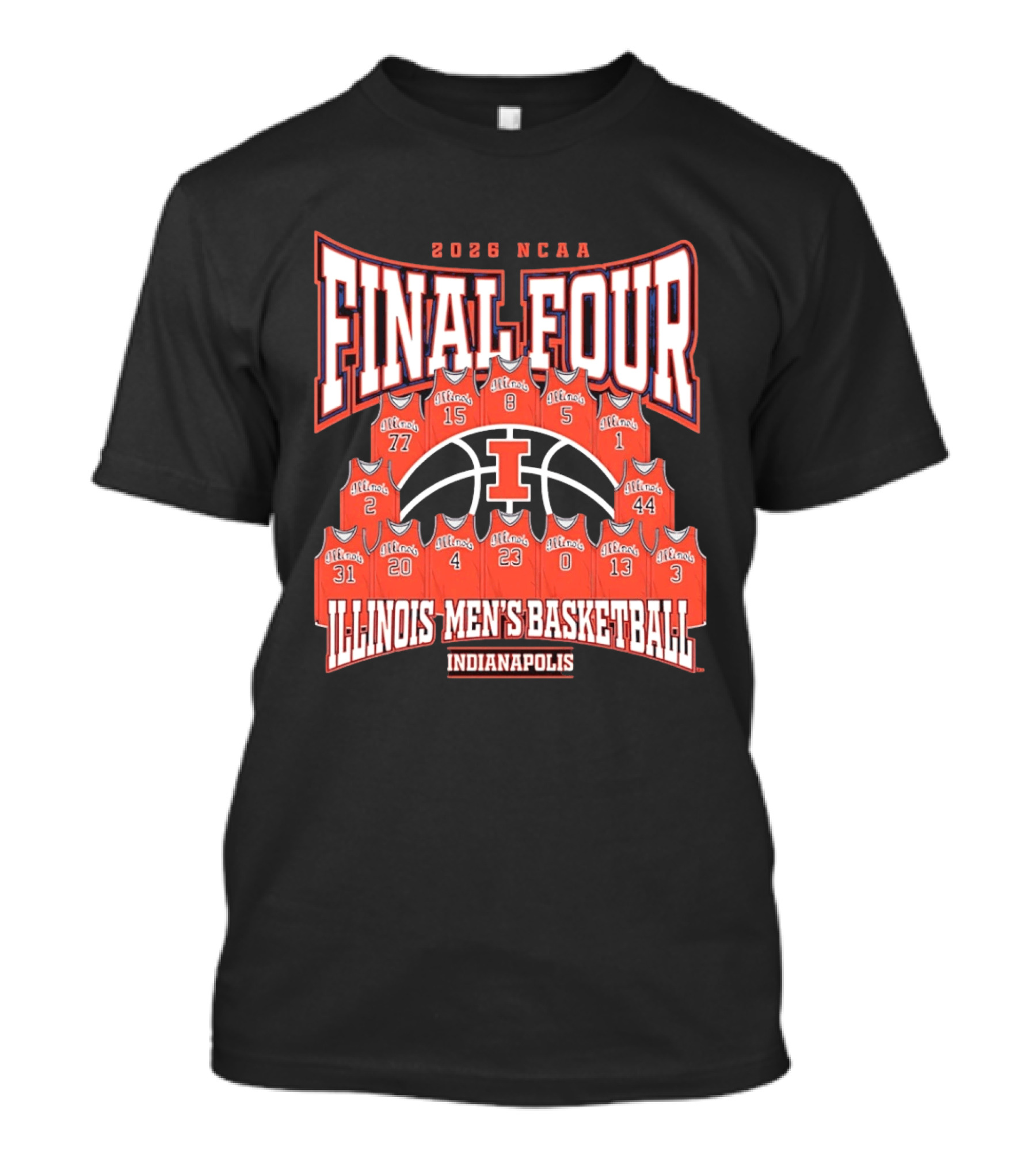 2026 NCAA Final Four Illinois Men's Basketball Indianapolis T-Shirt