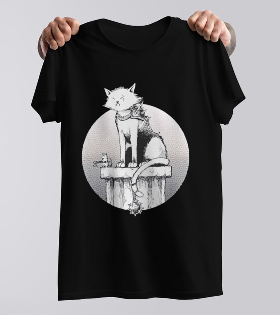 Unlikely Companions White Cat Armor Mouse Weapon Adventure T-Shirt