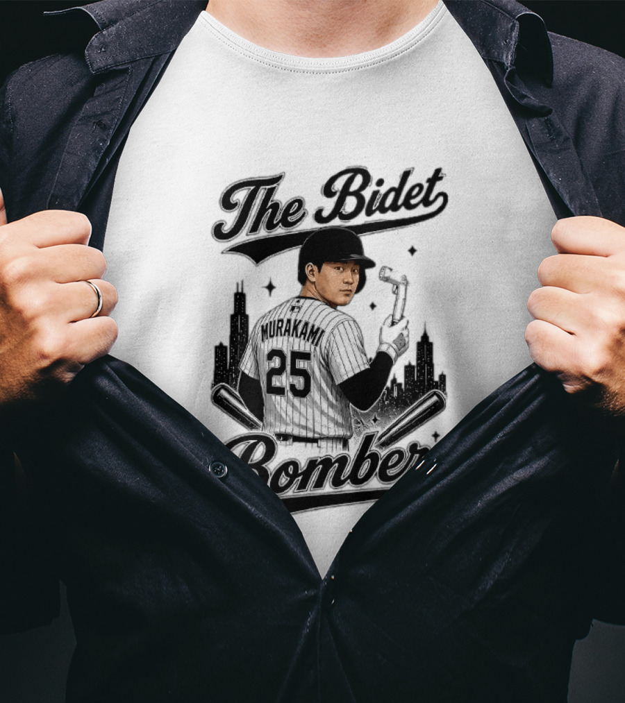 Murakami The Bidet Bomber 25 Baseball City Skyline T-Shirt