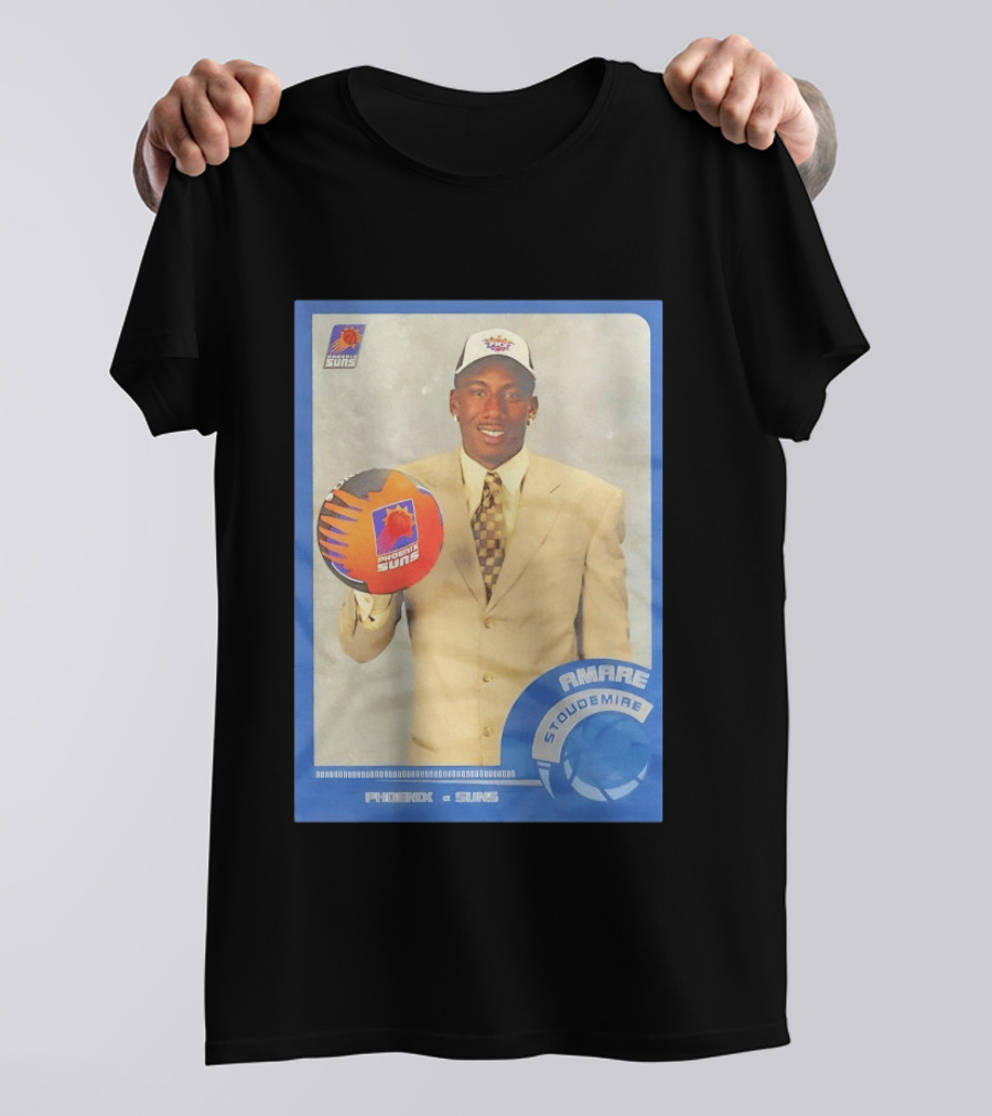 Amar'e Stoudemire Phoenix Suns Basketball Card 2002 Rookie NBA Trading Collectible T-Shirt