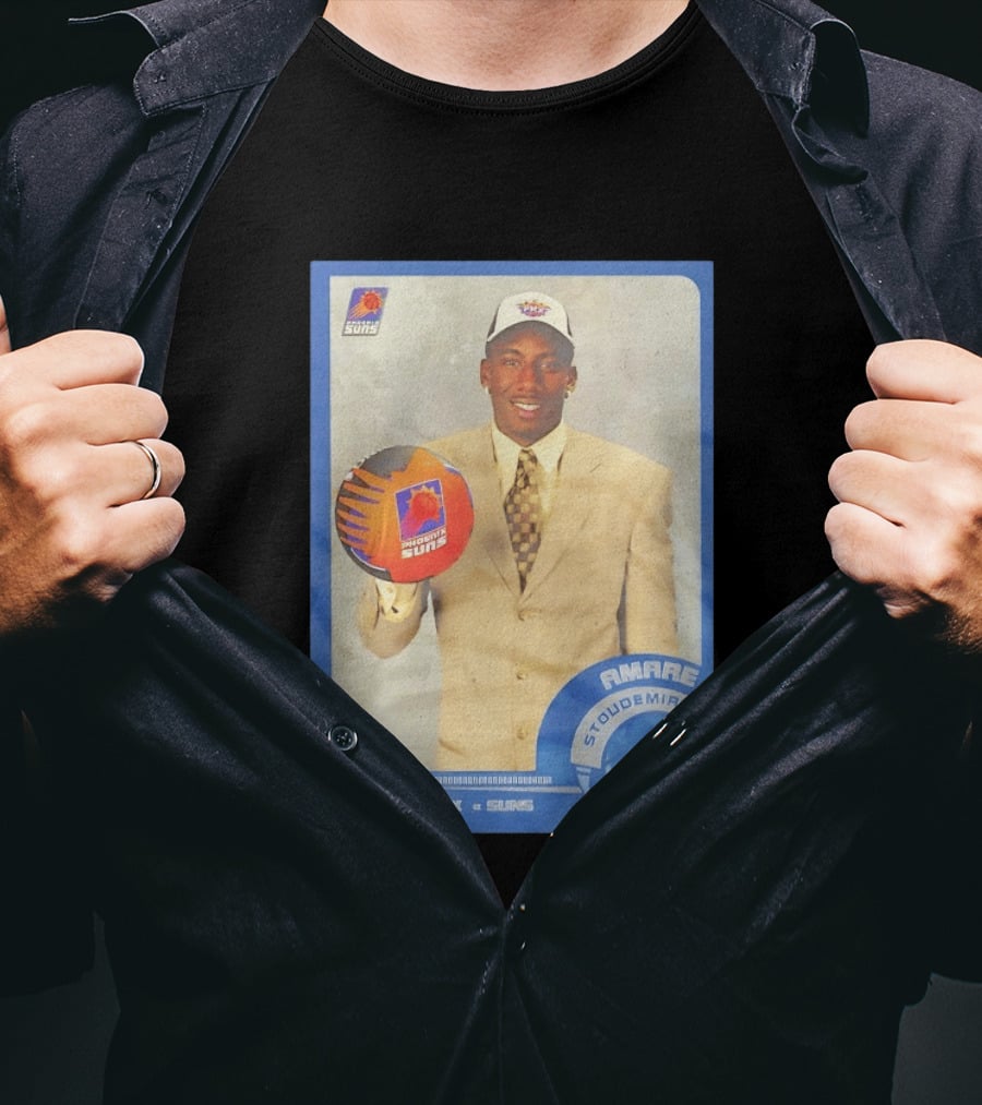 Amar'e Stoudemire Phoenix Suns Basketball Card 2002 Rookie NBA Trading Collectible T-Shirt