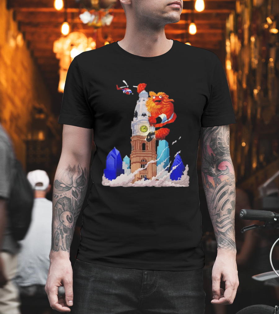 Philadelphia Flyers Gritty William Penn Statue City Hall Adventure T-Shirt