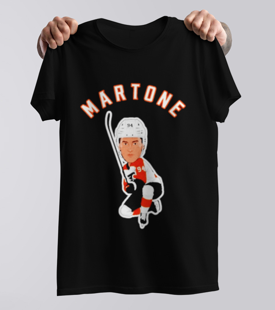 Philadelphia Flyers Porter Martone 94 Hockey Caricature T-Shirt