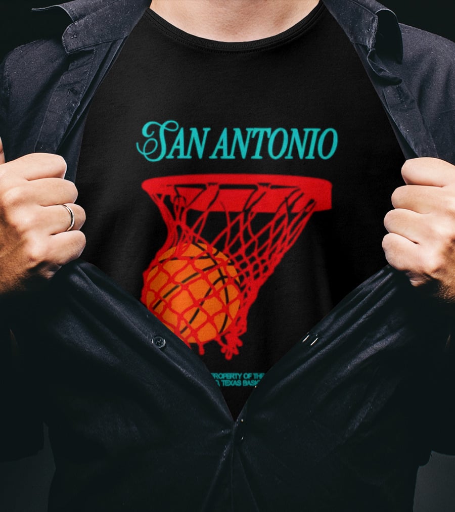 San Antonio Spurs Basketball Property Of The San Antonio Texas Basketball Club T-Shirt