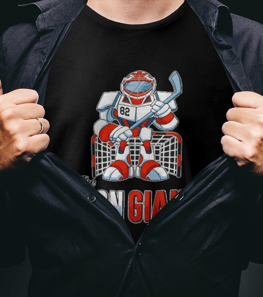 The Iron Giant Hockey Goalie Robot 82 T-Shirt