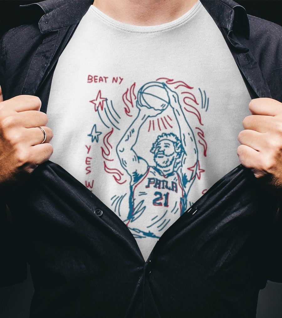 Beat NY Yes We Can Sixers 21 Basketball Triumph T-Shirt