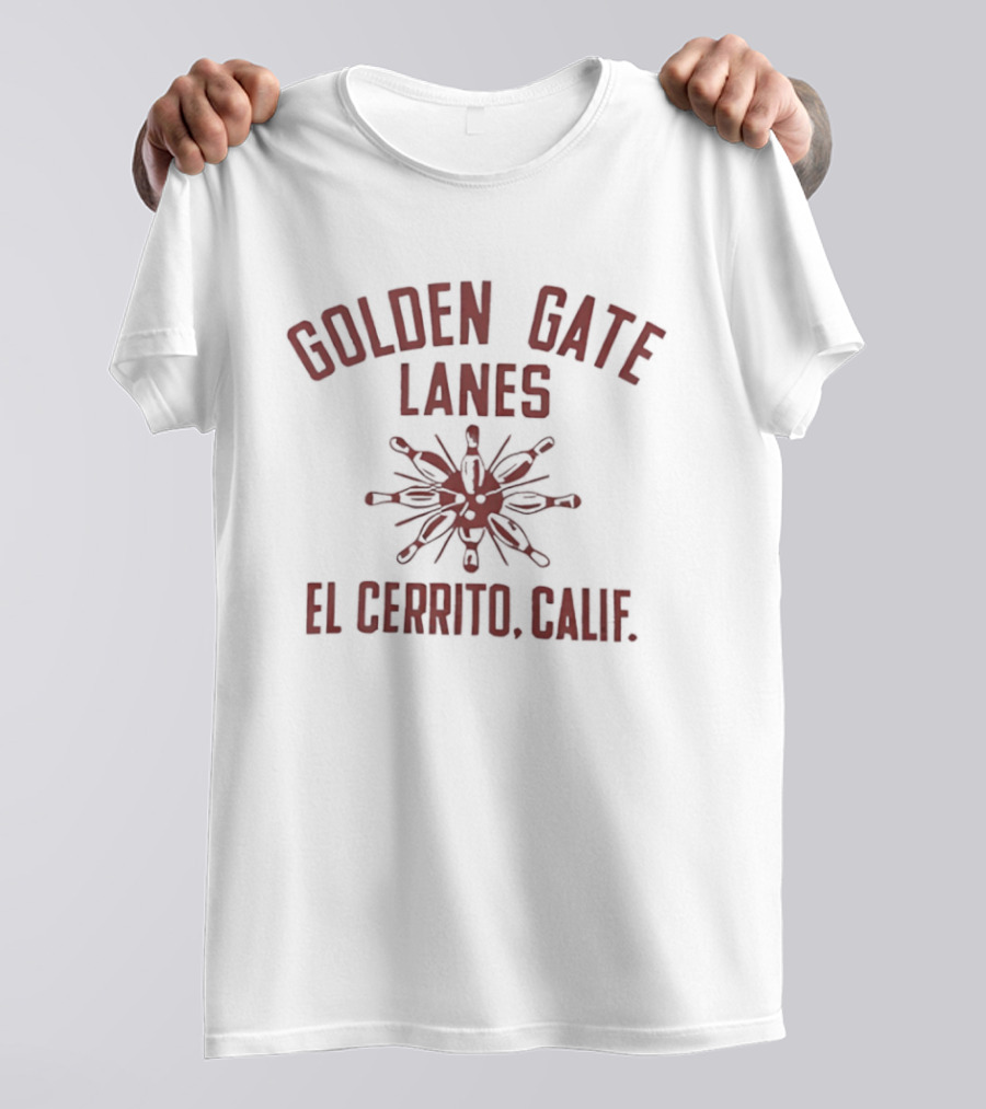 Golden Gate Lanes El Cerrito Calif Retro Bowling Alley T-Shirt