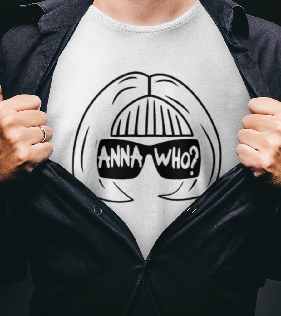 Anna Wintour Anna Who Sunglasses Hair Sketch T-Shirt
