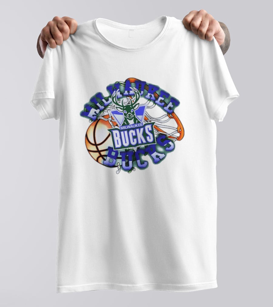 Milwaukee Bucks Basketball Hoop Deer T-Shirt