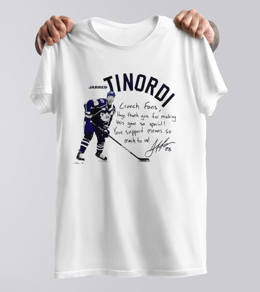 Syracuse Crunch Jarred Tinordi Fans Huge Thank You For Making This Year Special Your Support Means So Much T-Shirt