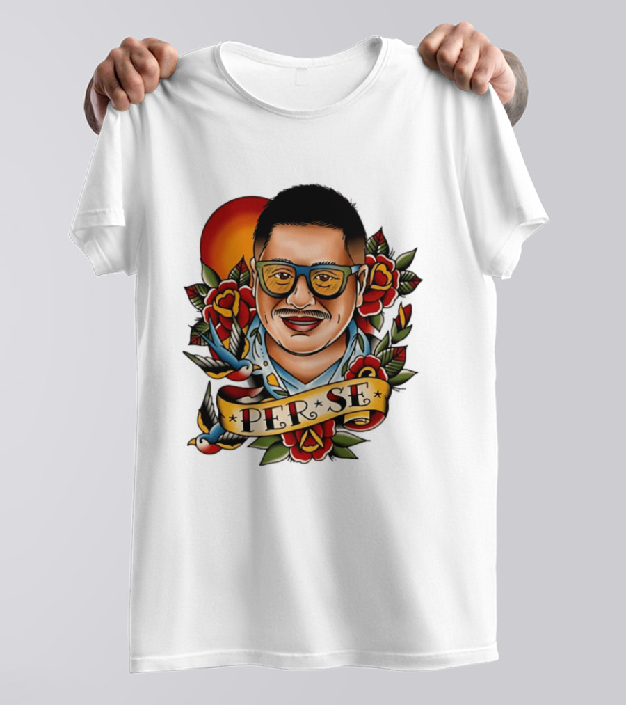 Per Se Old School Tattoo Roses Swallow T-Shirt