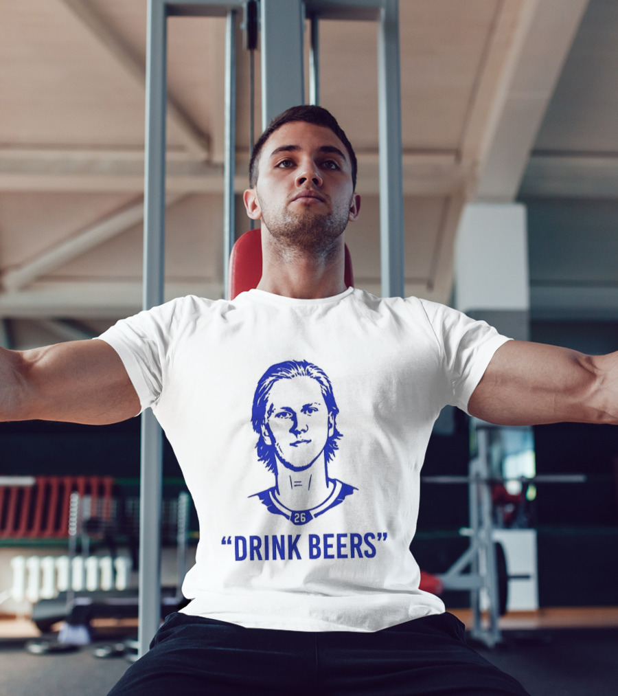 Rasmus Dahlin Drink Beers Blue Sketch T-Shirt