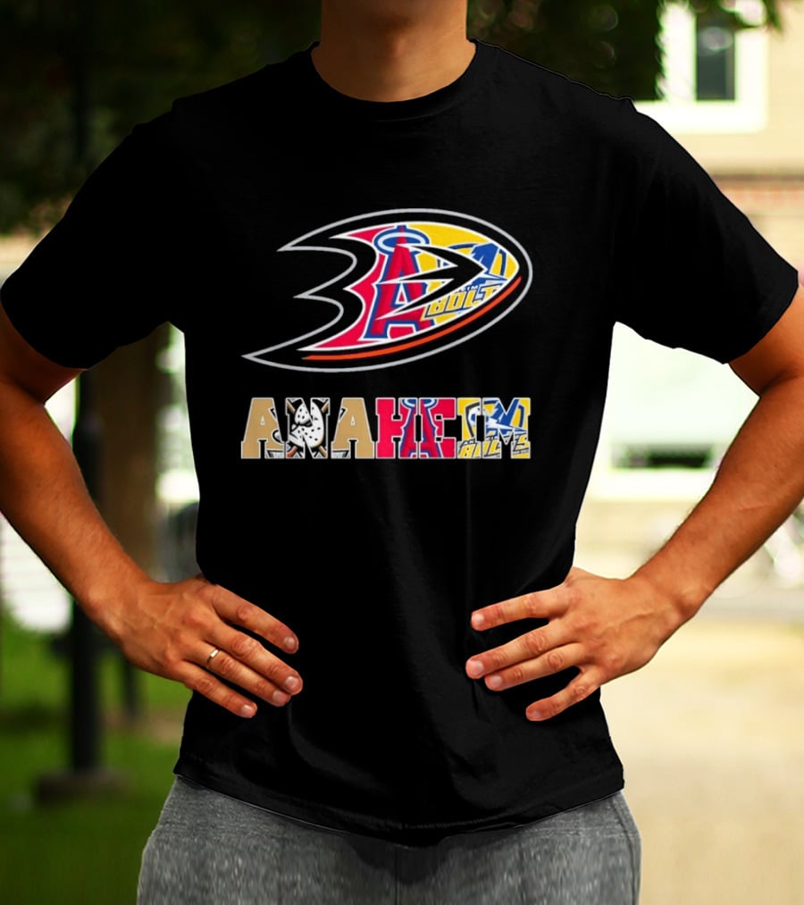 Anaheim Ducks Angels Rams Sports Teams Fan Merchandise T-Shirt