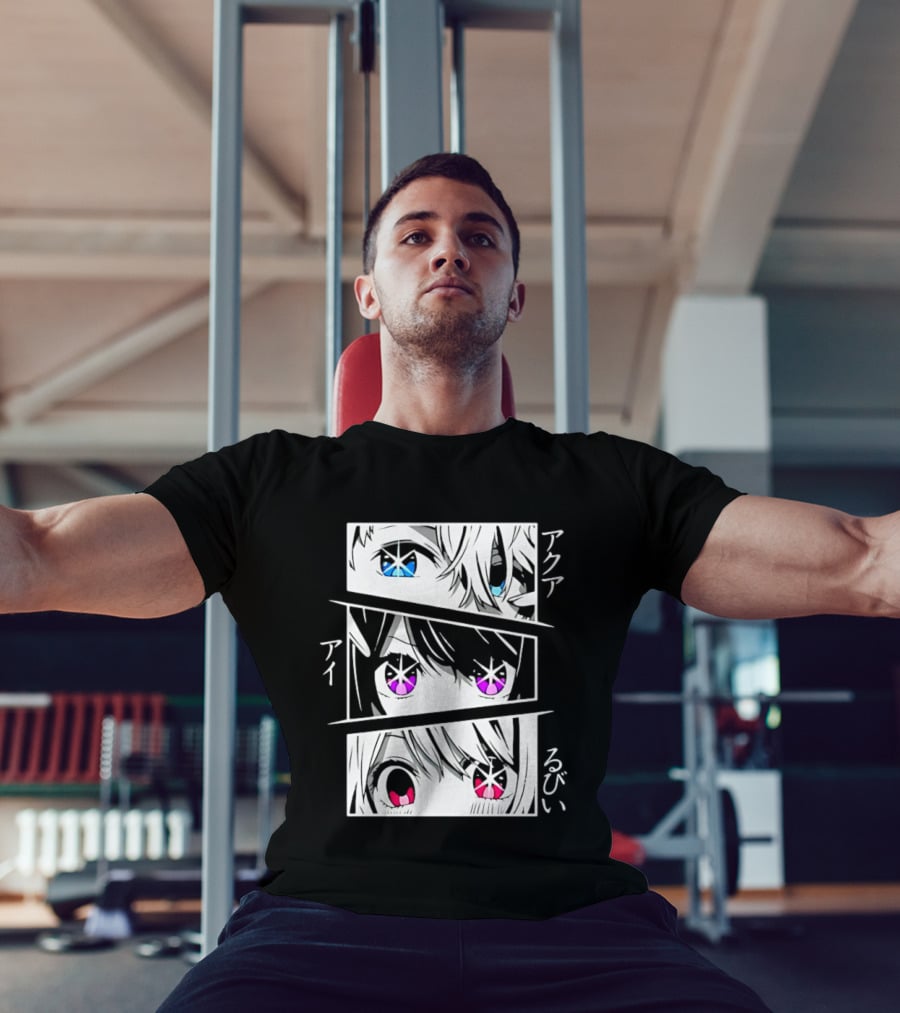 Aqua Ai And Ruby Eyes Oshi No Ko Anime Characters T-Shirt