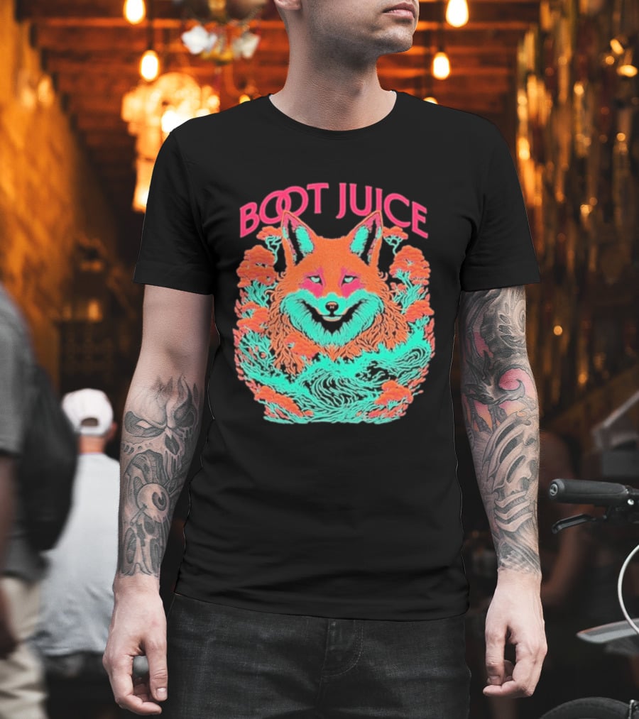 Boot Juice Psychedelic Neon Fox T-Shirt