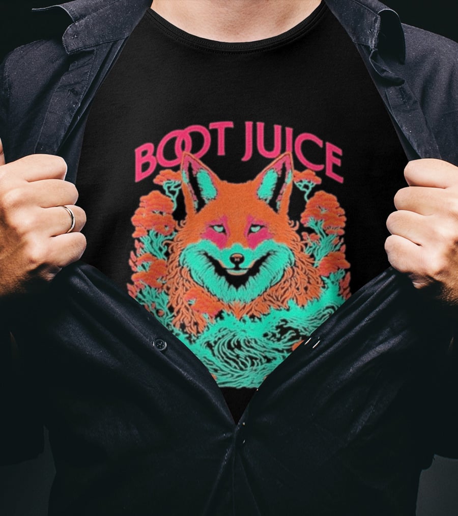 Boot Juice Psychedelic Neon Fox T-Shirt
