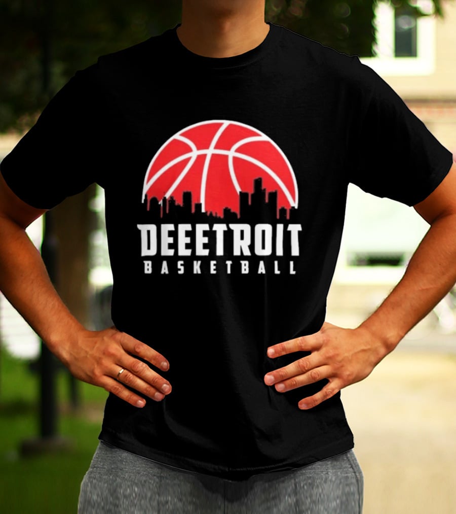 Deeetroit Basketball Cityline Detroit Pistons 2026 T-Shirt