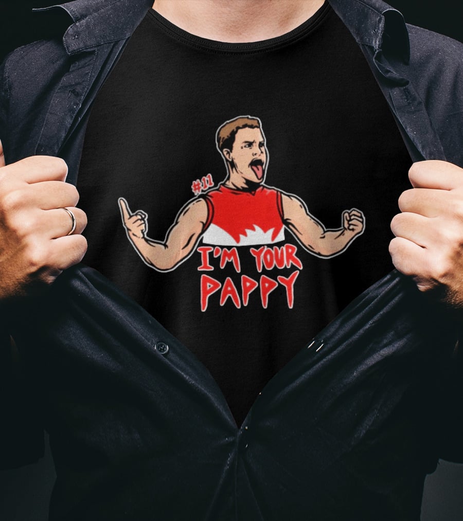 I'm Your Pappy #11 Red Sleeveless Fleece T-Shirt
