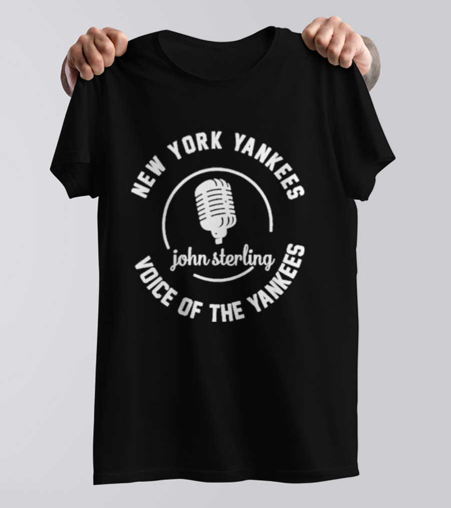 New York Yankees John Sterling Voice Of The Yankees Microphone T-Shirt