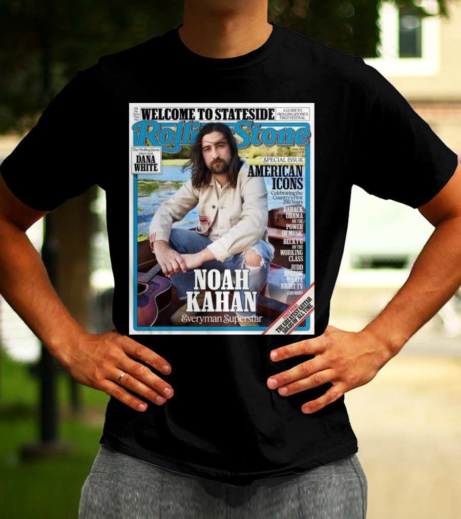 Welcome To Stateside Rolling Stone Noah Kahan Special Issue American Icons Everyman Superstar T-Shirt