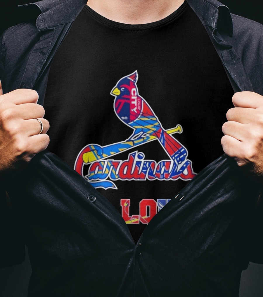 St Louis Cardinals City Soccer Blue And Red Sports Teams T-Shirt