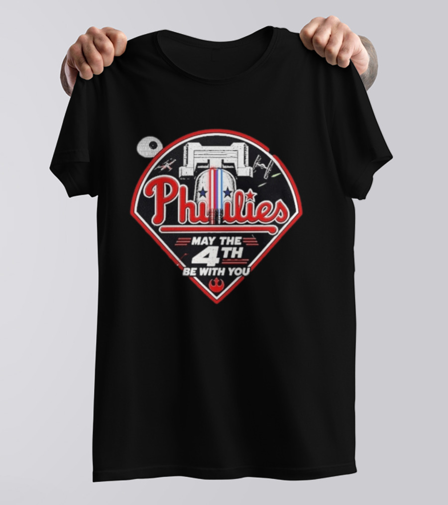 Phillies Star Wars May The 4th Be With You T-Shirt