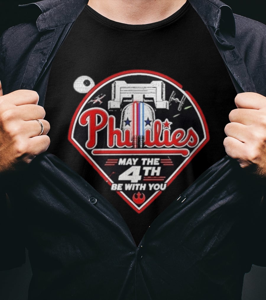 Phillies Star Wars May The 4th Be With You T-Shirt