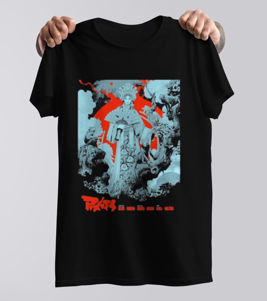 Pixies P40 Asia Tour 2026 Ken Taylor Geisha And Mythical Creatures T-Shirt