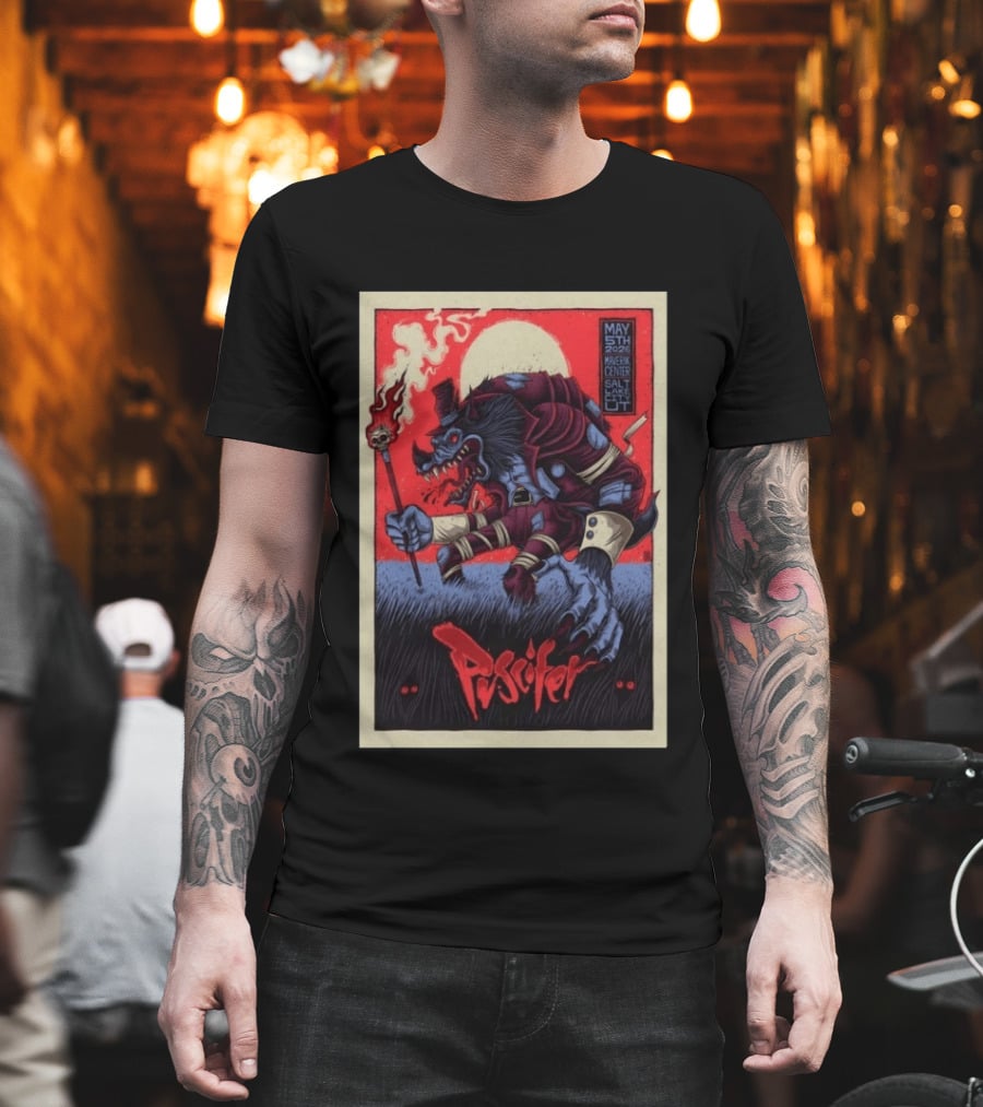 Puscifer May 5th 2026 Maverik Center Werewolf Art Salt Lake City UT T-Shirt