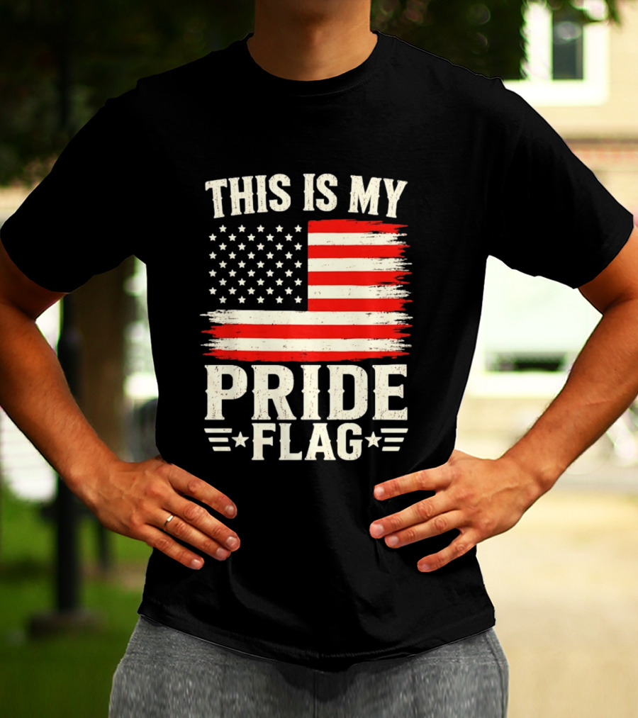 This Is My Pride Flag American Flag Stars And Stripes T-Shirt