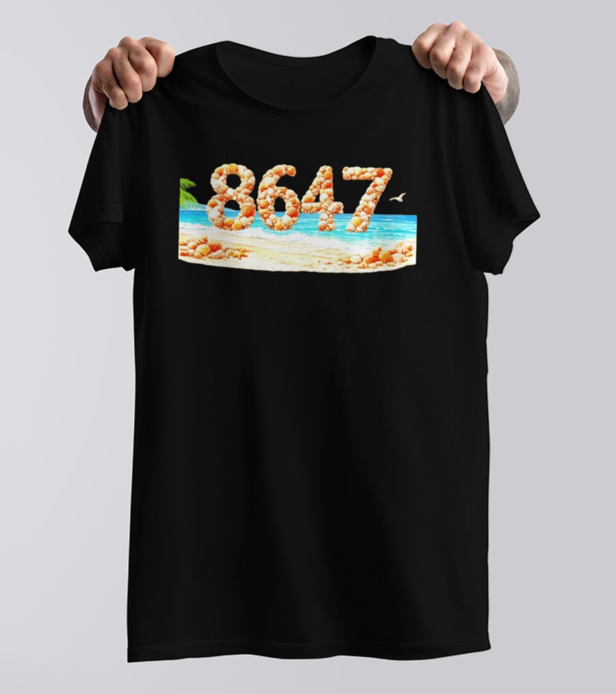8647 Beach Edition Sun Sand Seashells Tropical Paradise T-Shirt