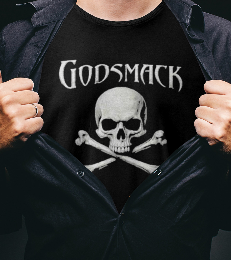 Godsmack Skull And Crossbones Boston Bad Boys T-Shirt